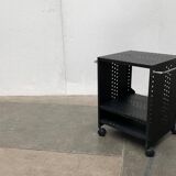 Postmodern perforated metal service trolley, 1980s