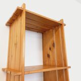 Pair of vintage pine wall shelves, from the 80s