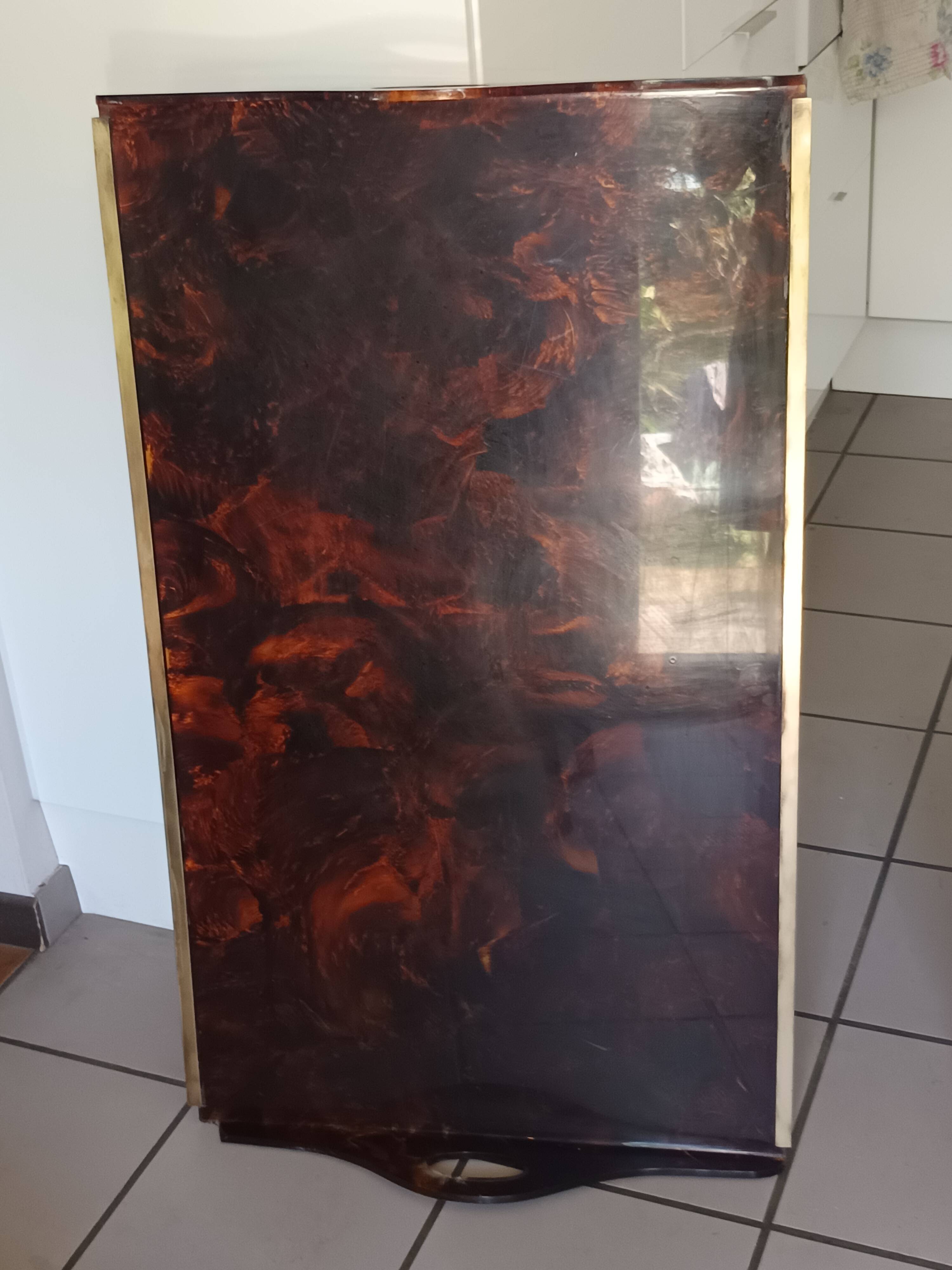 Plateau XXL Christian Dior Home 1970 – lucite effet écaille