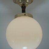 Opaline globe ceiling lamp