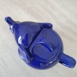 Elephant teapot by Lipton in royal blue.