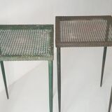 Mathieu Mategot perforated sheet metal side tables
