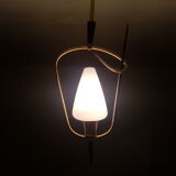Black and gold chrome pin hanging lamp, 1950