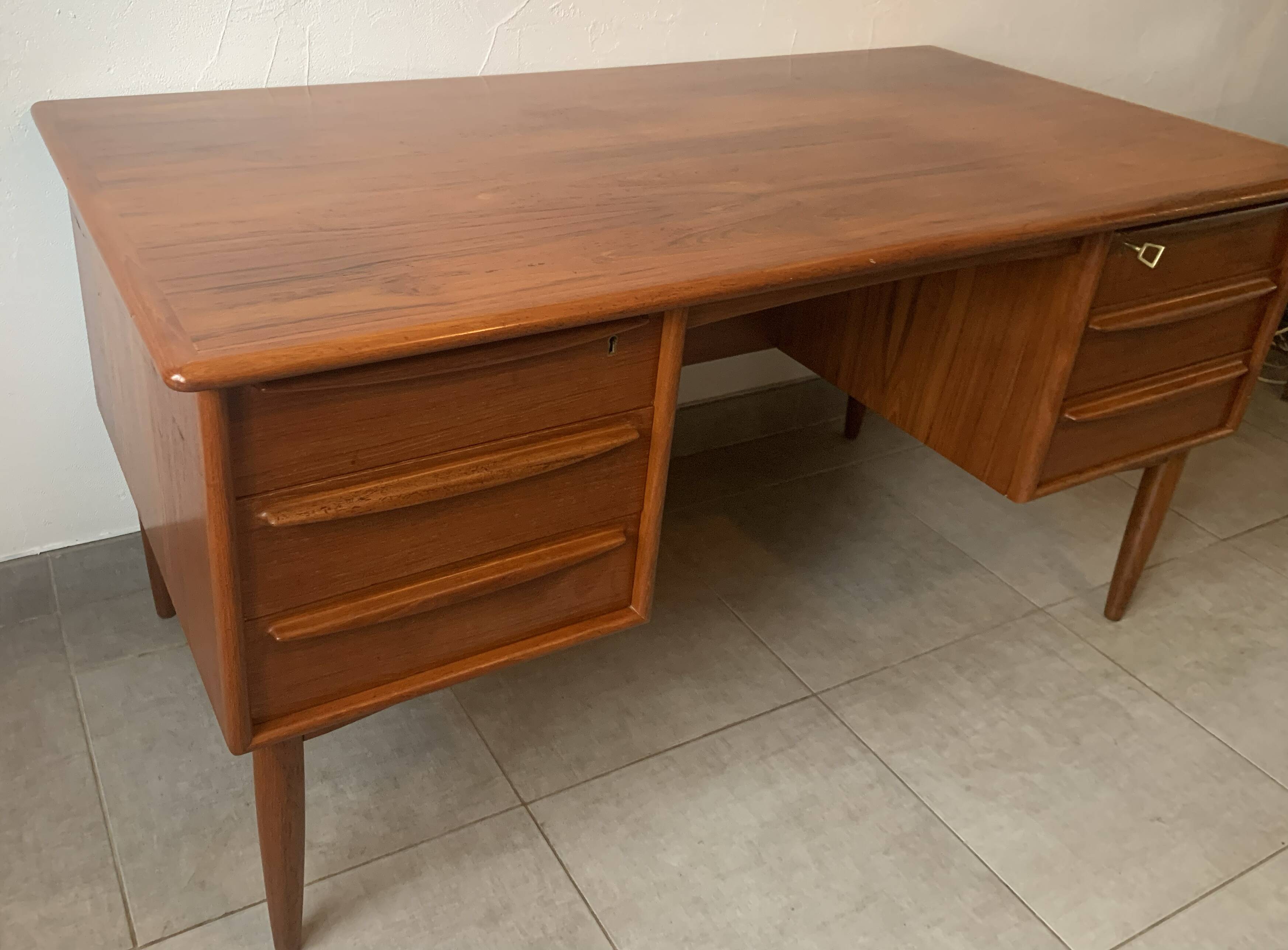 Danish Falster Teak Desk by Svend Madsen, 1960s