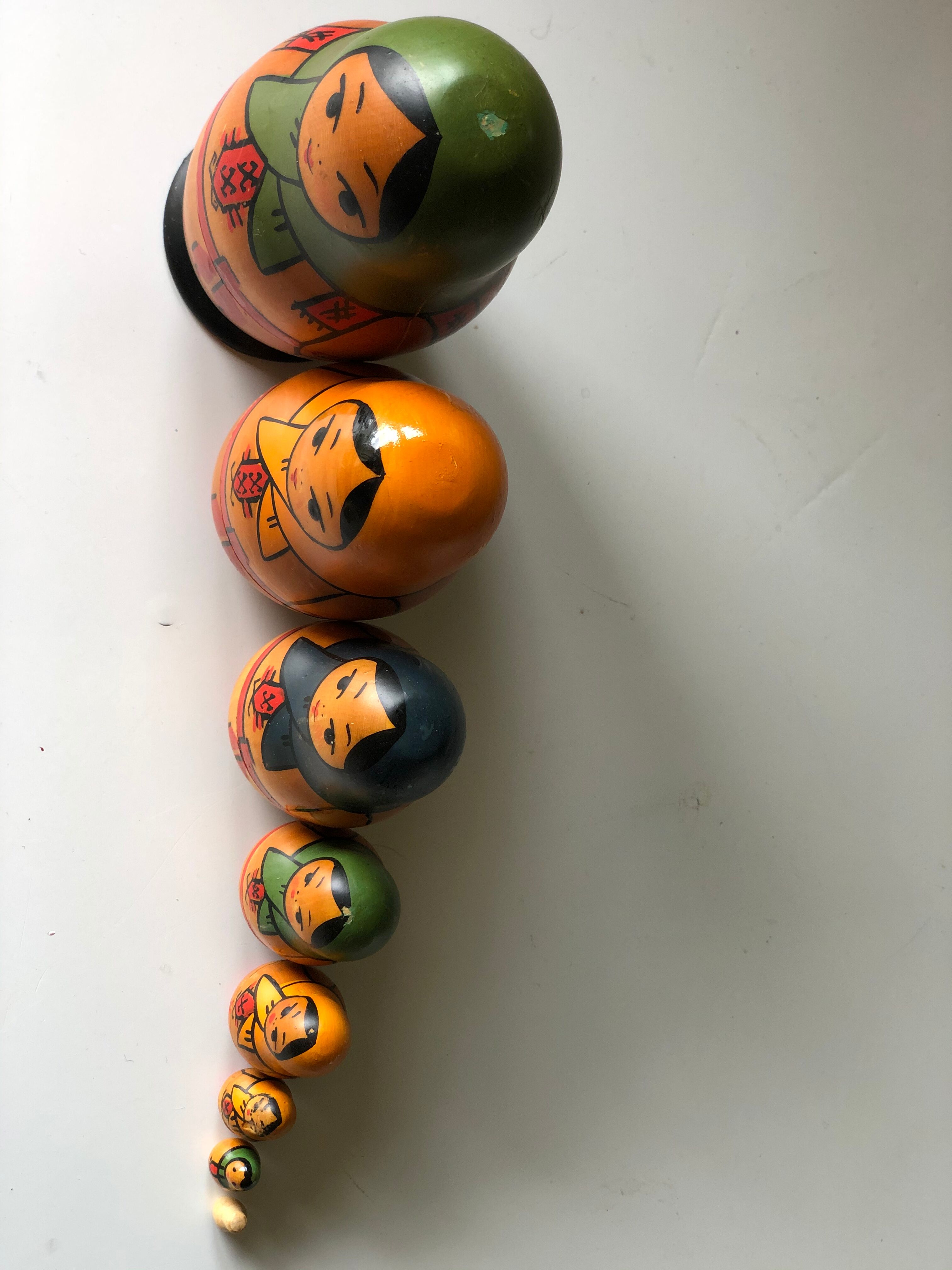 Set of 8 vintage matryoshkas