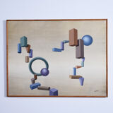 Geometrical abstract painting, 1970s