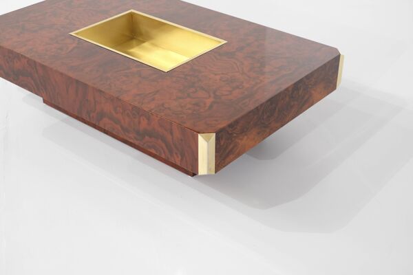 Table basse '' Alveo ''  attribuée à Willy Rizzo pour Mario Sabot, Italie