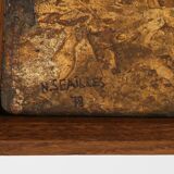 Nicolas Seailles large lacquered panels framed 1978