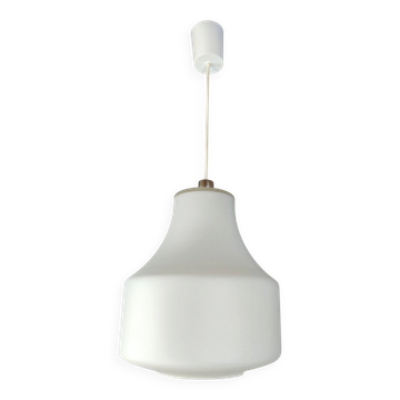 Vintage white opaline glass pendant – 1960s