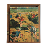 Jouet ancien boite de cubes anciens