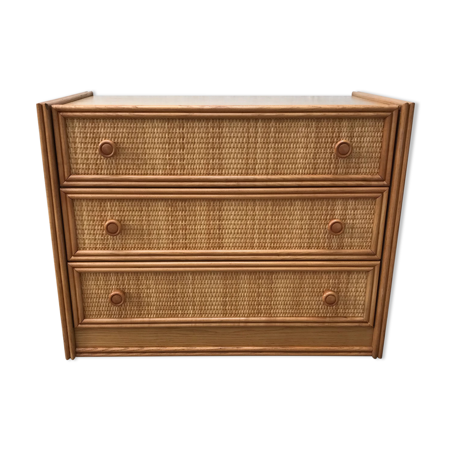 Rattan chest of drawers