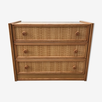 Rattan chest of drawers