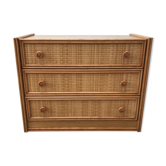 Rattan chest of drawers