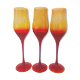 Set of 3 handmade glasses by artist Professor Zbigniew horbowy