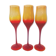 Set of 3 handmade glasses by artist Professor Zbigniew horbowy