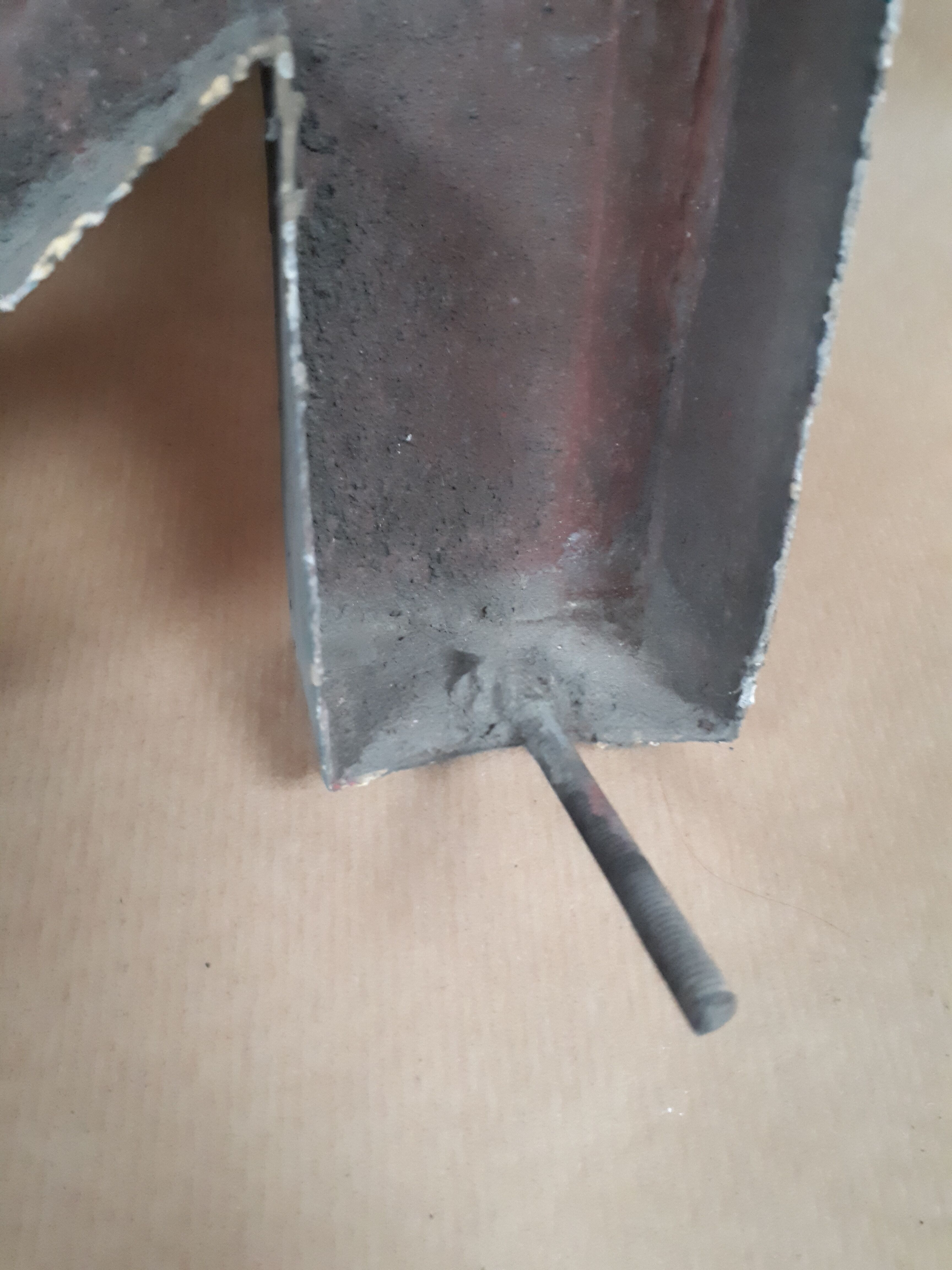 Letter of sign R metal zinc painted vintage 1950