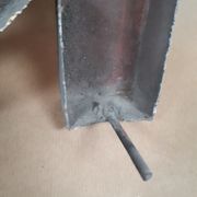Letter of sign R metal zinc painted vintage 1950