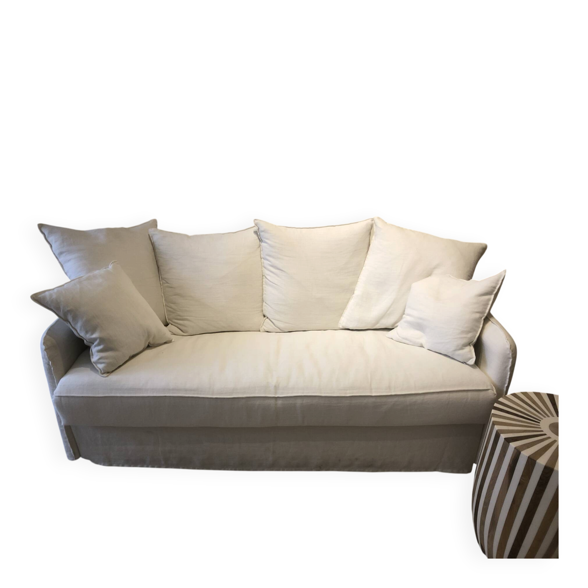Canapé Home Spirit Cassis Lino Blanc