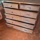 Vintage woven rattan chest of drawers — 6 drawers