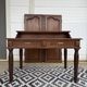 Antique Henri II style desk in solid wood - 2 drawers - 120cm