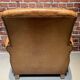 Brown leather armchair