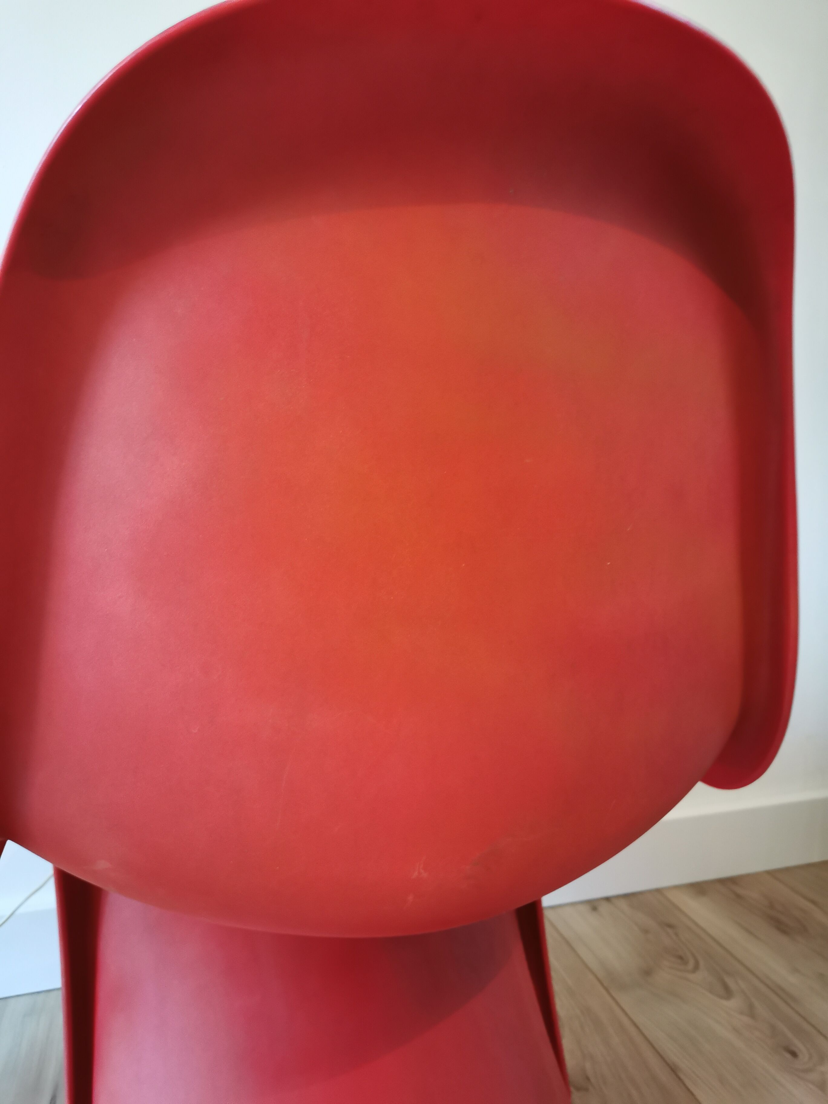 Pair of red chairs Verner Panton edition Vitra