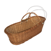 Couffin en osier, son matelas et son linge de lit