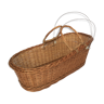 Basket wicker, his mattress and bed linens
