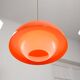 Italian Space Age Pendant in Chrome and Orange Plexiglass, 1970s