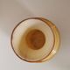 yellow and beige opaline vase from the 1950s