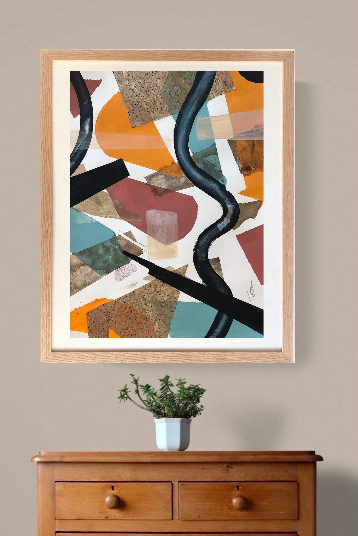 Original and unique hand-painted abstract painting