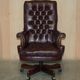 Vintage Chesterfield office chair with high back in Heritage leather.