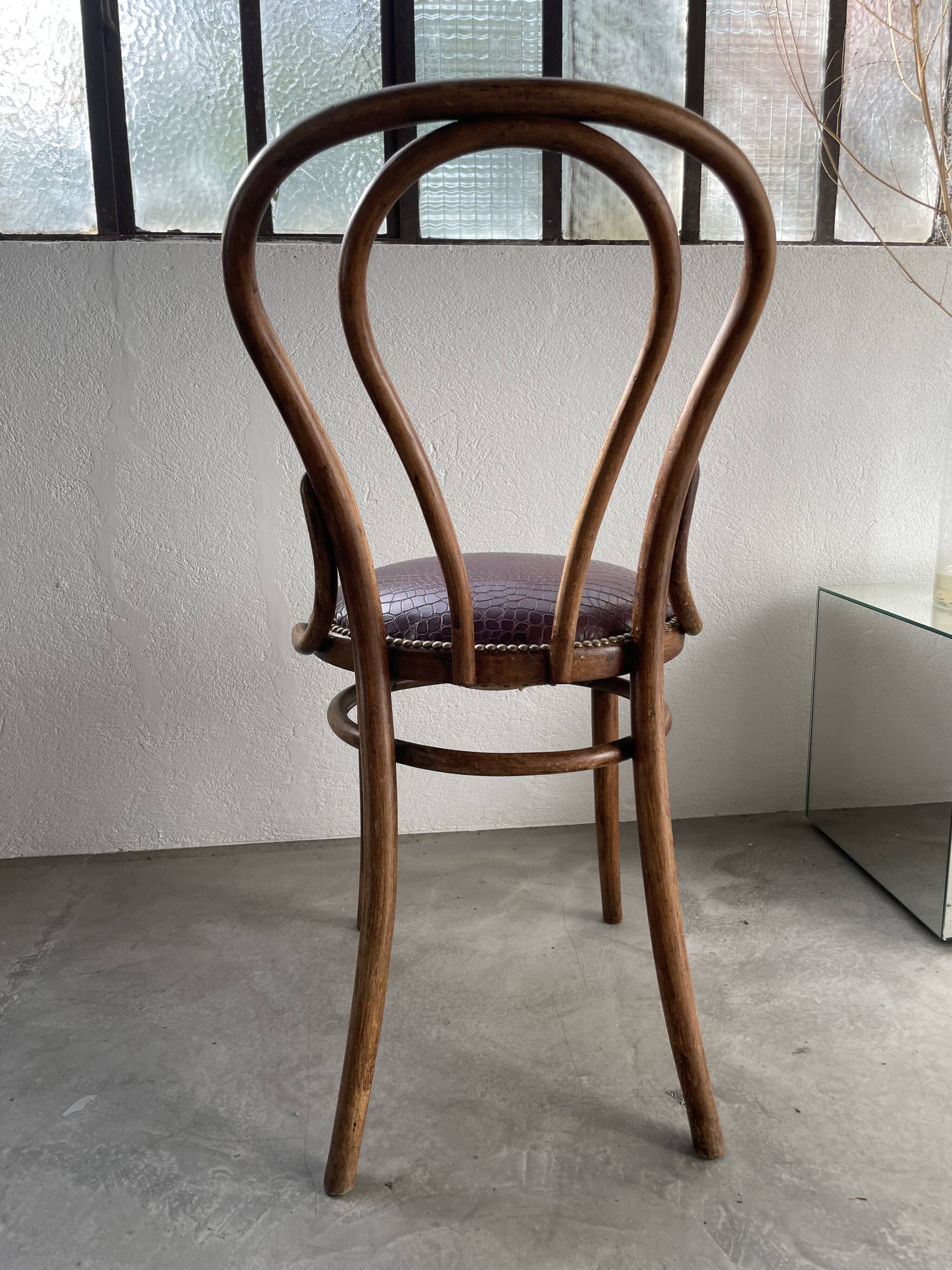 Lot of 6 Josef Kohn curved wood bistro chairs