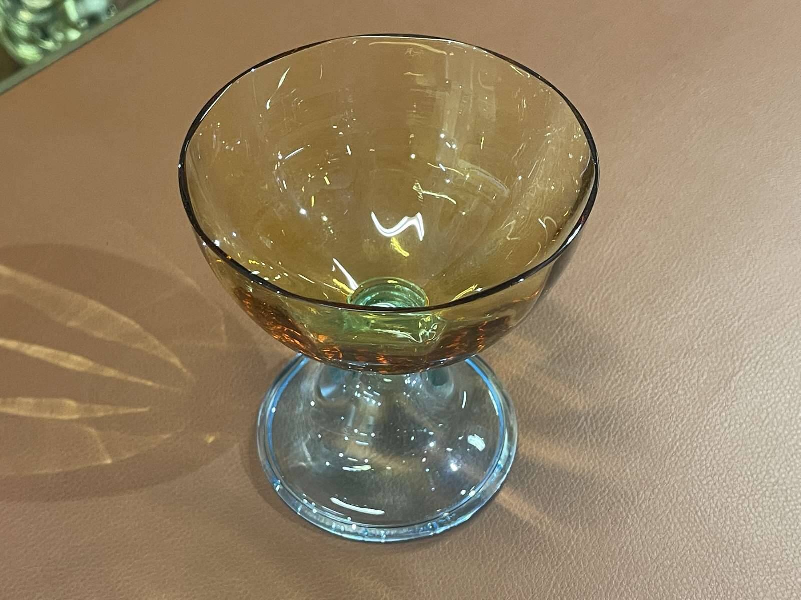 6 Georges Sand model crystal champagne glasses - 20th century