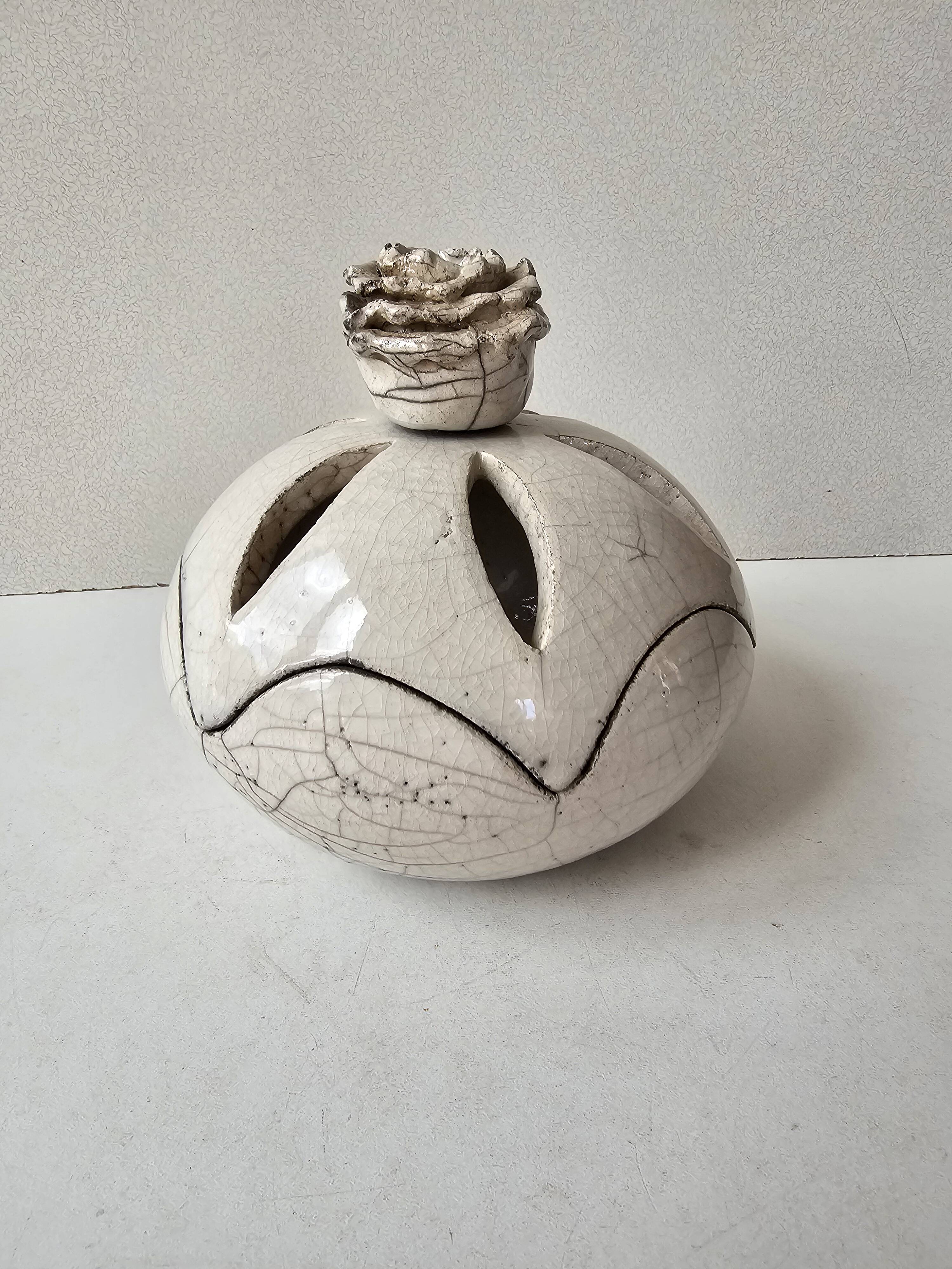 Photophore Secret box in ceramic Raiku signed M