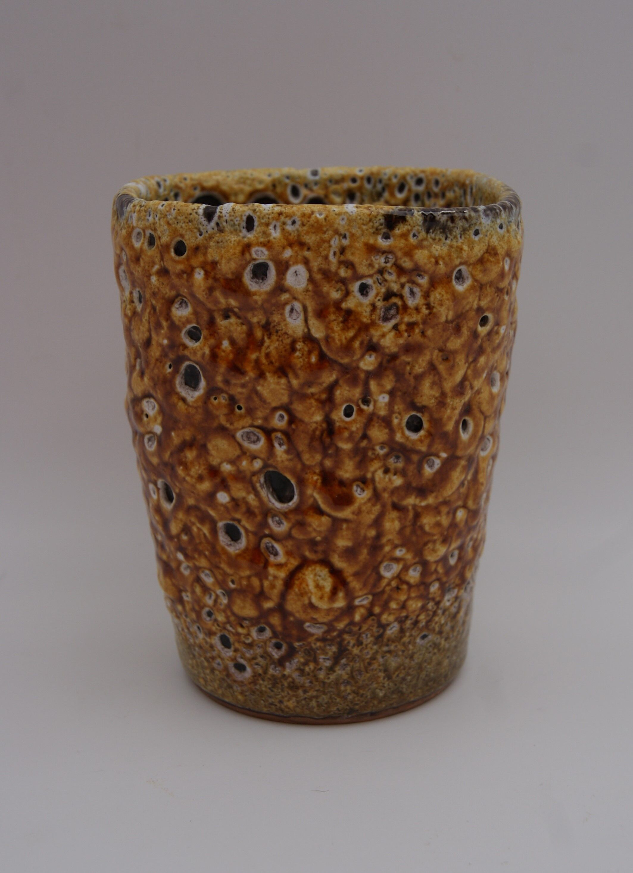 Vintage Honey Emaux Vase