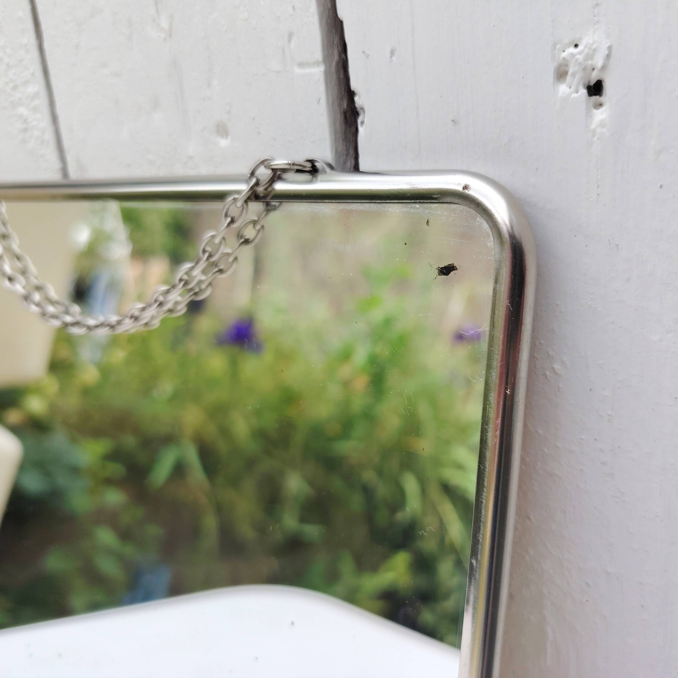 Vintage 50s simple barber mirror decoration