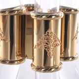 Hollywood regency coffee table with plexiglas side table, 1970 italy