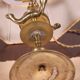 lampe à huile en bronze- 18° siècle - Espagne monté en lampe avec son abat-