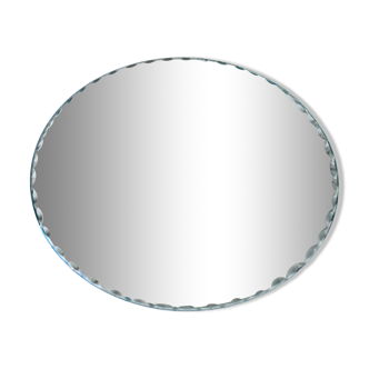 Old round beveled mirror