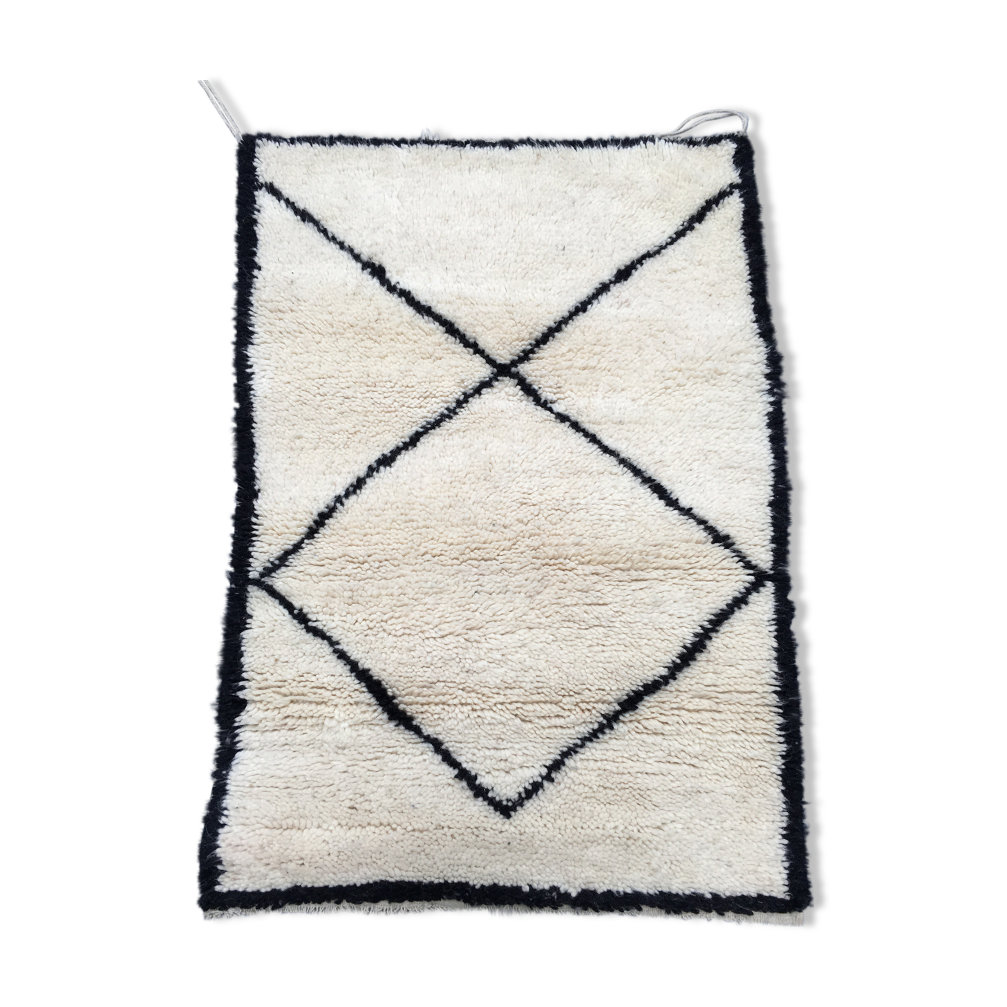 Tapis beni ouarain pure laine 115 x 70 cm