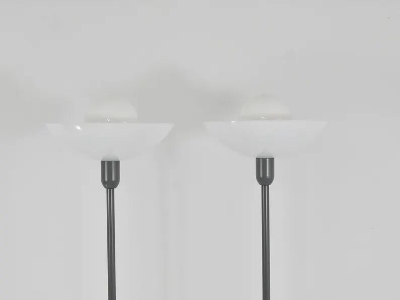 2 Postmodern 1980s Memphis Style Uplighter Floor Lamps, Torchiere, Italy, 1980s