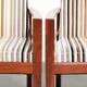Set of 4 Art Deco design dining chairs with luxurious fabric upholstery