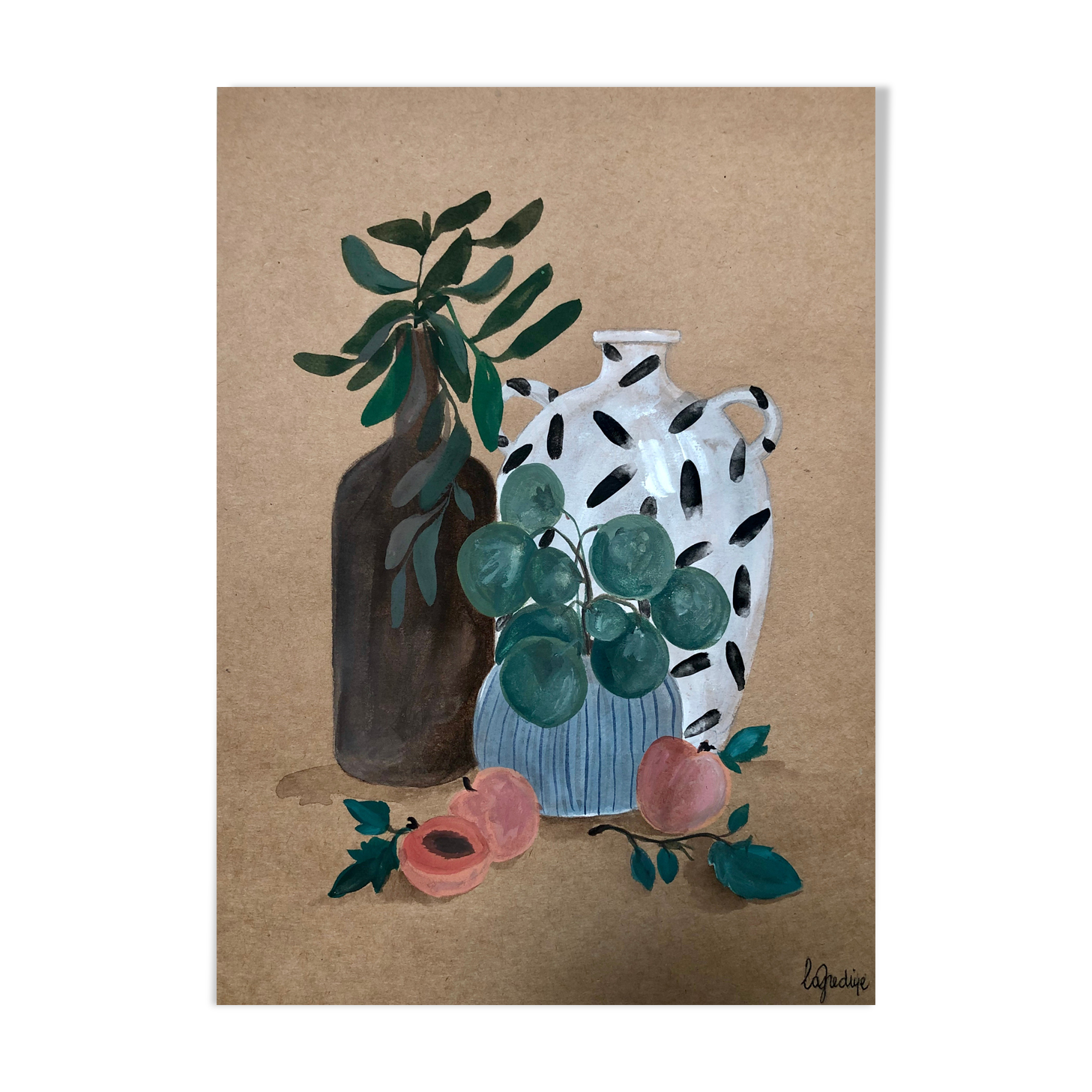 Painting A4 Ceramics and apricots