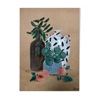 Painting A4 Ceramics and apricots