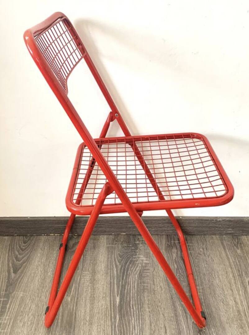 Ted Net folding chair red Niels Gammelgaard
