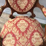 Pair of napoleon III armchairs, 19th century