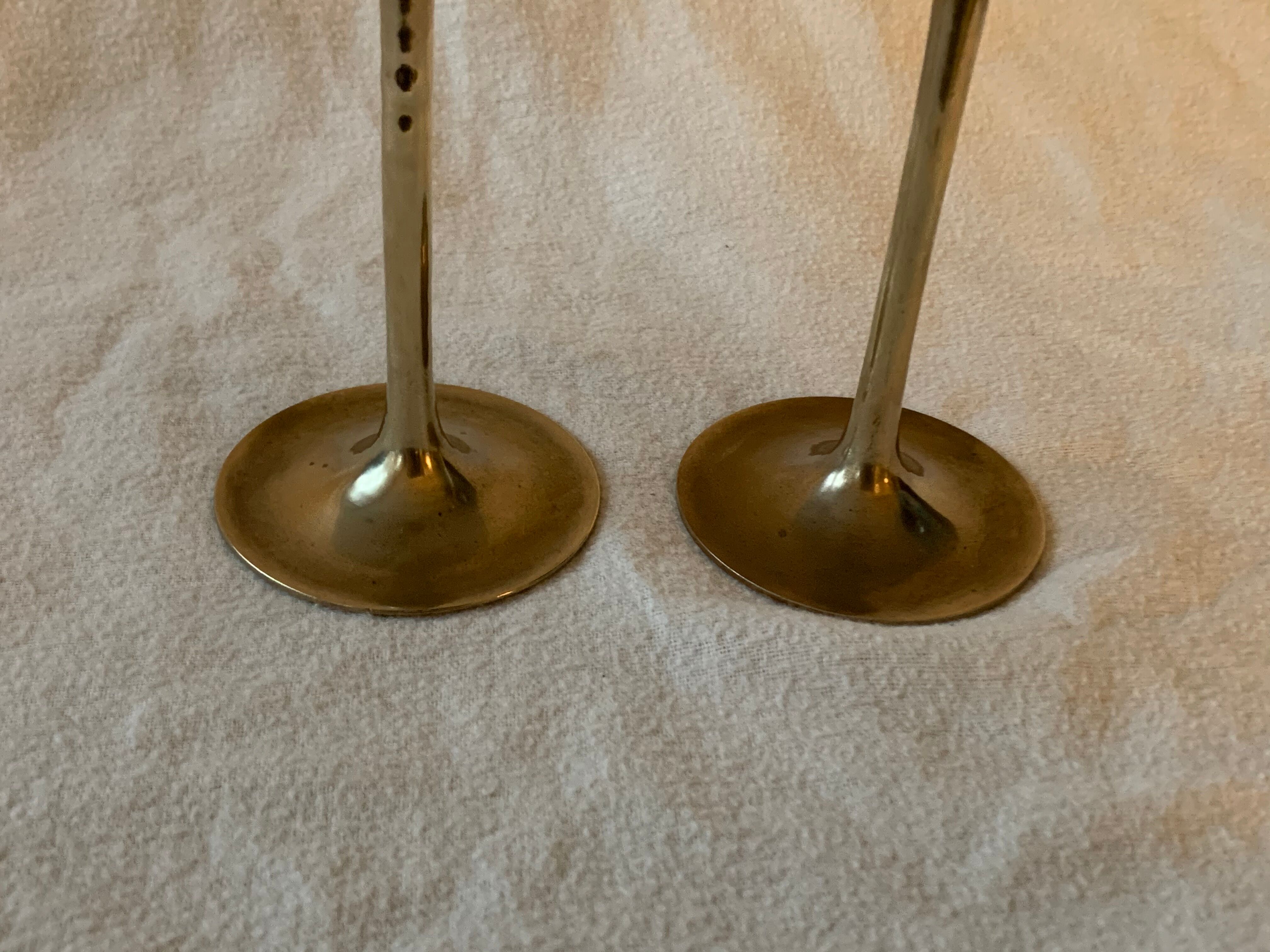 Pair of brass candlesticks