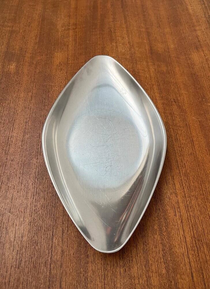 German cromargan plate from the mid-century by WMF, 1960s.