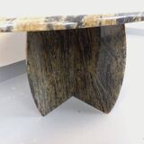 Vintage 70s Oval Marble Coffee Table